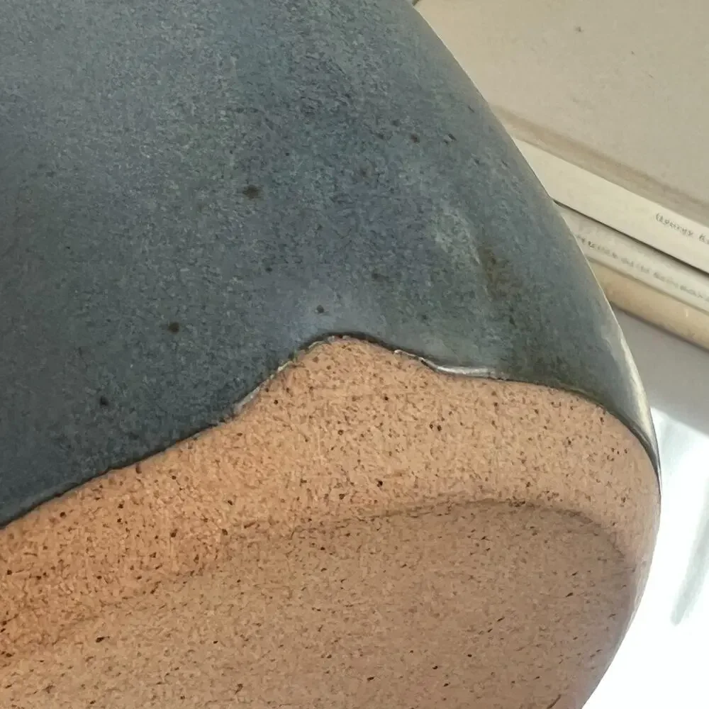 Elk Falls Pottery Blue Studio Art Pitcher Stoneware Glazed Speckled 9